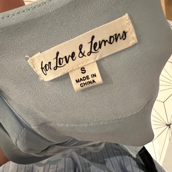 For Love and Lemons blue maxi dress with bow - Picture 4 of 5